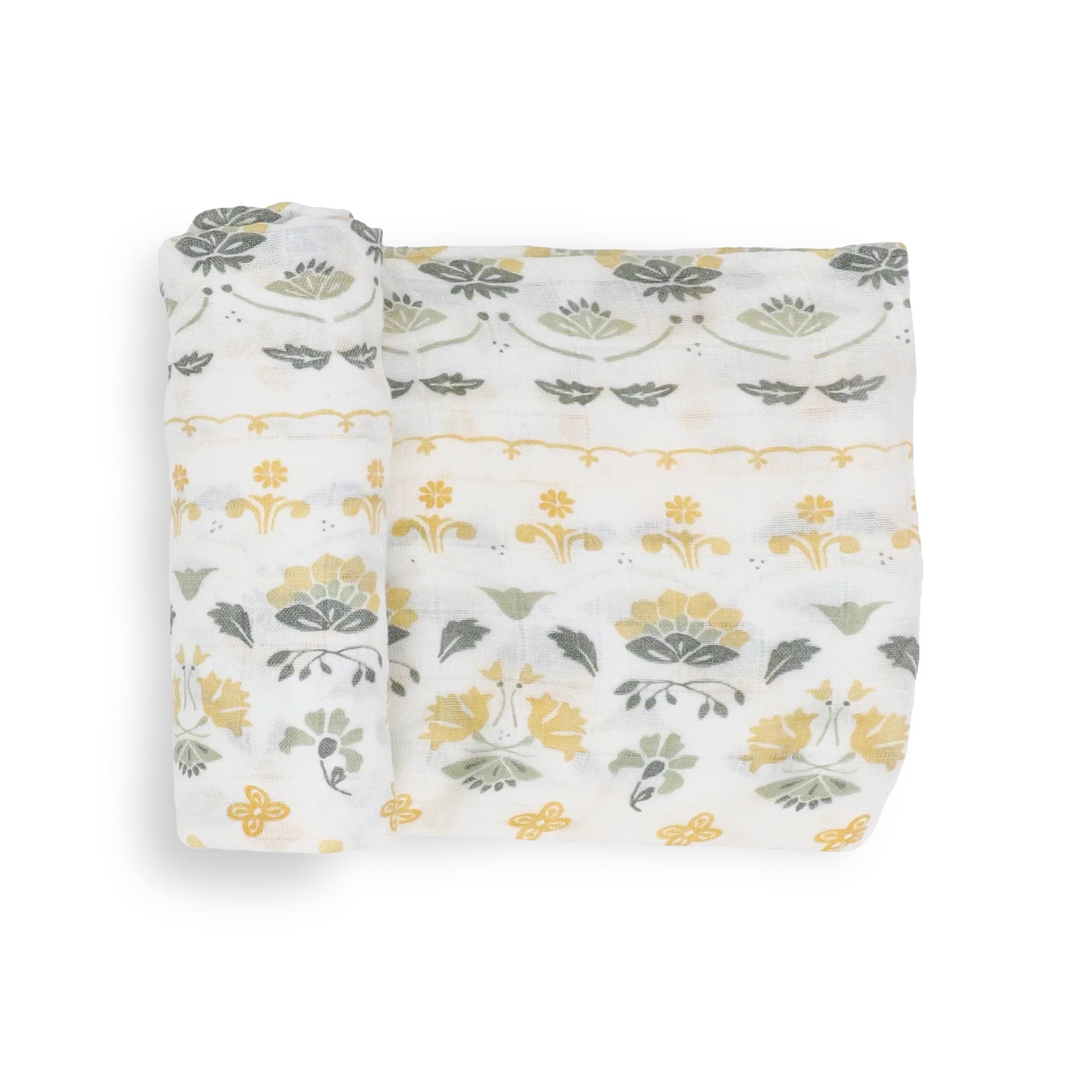 Deluxe Muslin Swaddle Blanket - Heirloom Floral | Little Unicorn
