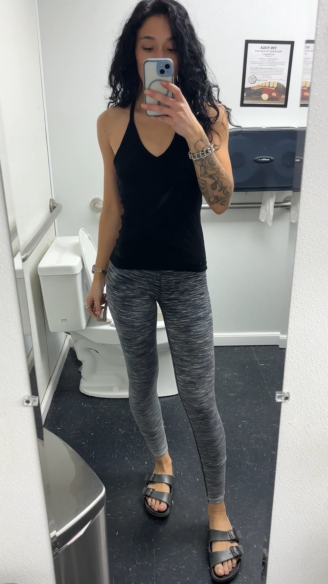Hot yoga is so nice in the cold winter months - really challenging myself to continue consistent workouts year round! #hotyoga #yogaoutfit #workoutoutfit 

#LTKselfcare #LTKfitnessgoals #LTKTall