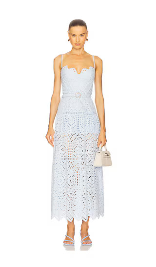 Zuria Cotton Eyelet Maxi Dress in Opal | Revolve Clothing (Global)