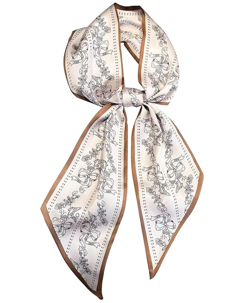 Head Scarf Hair Neck Scarves For Women Purse Bag Scarfs For Handbags Silky Long Thin Satin Headsc... | Amazon (US)