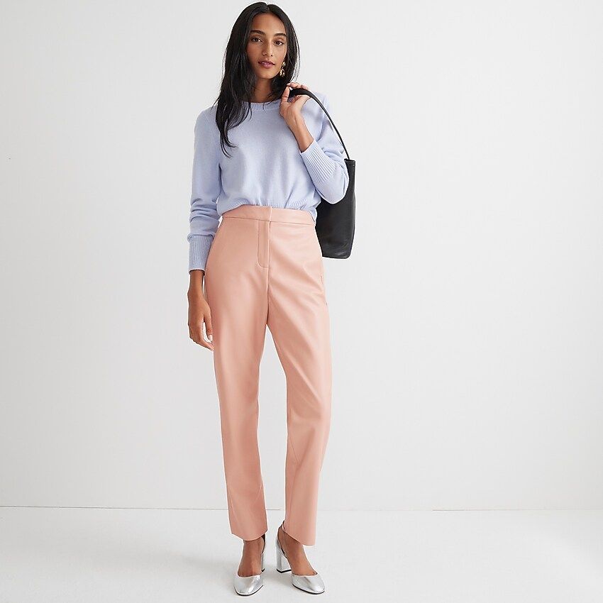 Kate straight-leg pant in faux leather | J.Crew US