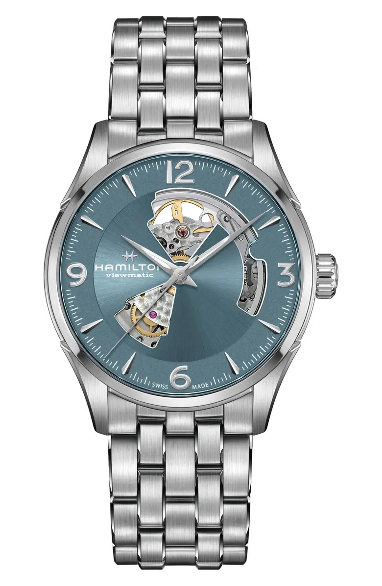Hamilton Jazzmaster Open Heart Bracelet Watch, 42mm | Nordstrom | Nordstrom