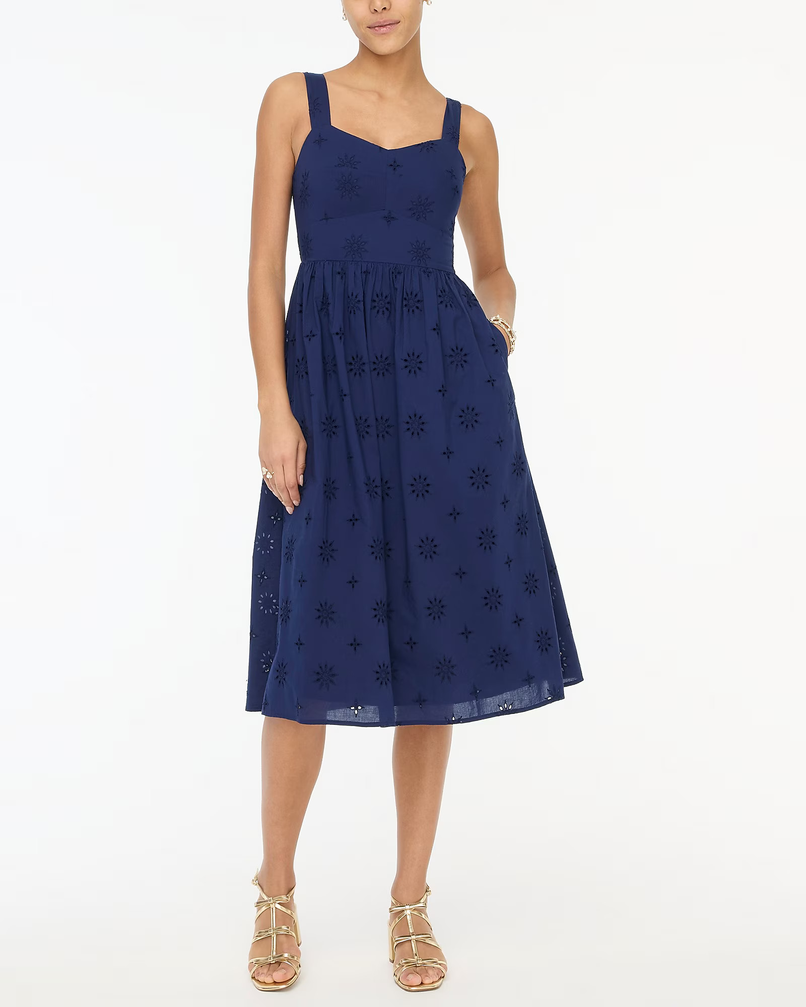 Eyelet midi dress | J.Crew Factory