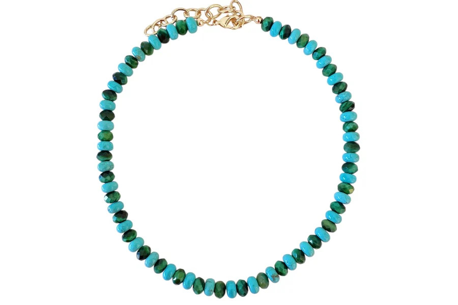 Turquoise and Green Tiger’s Eye Striped Necklace | Lauren Amble Designs