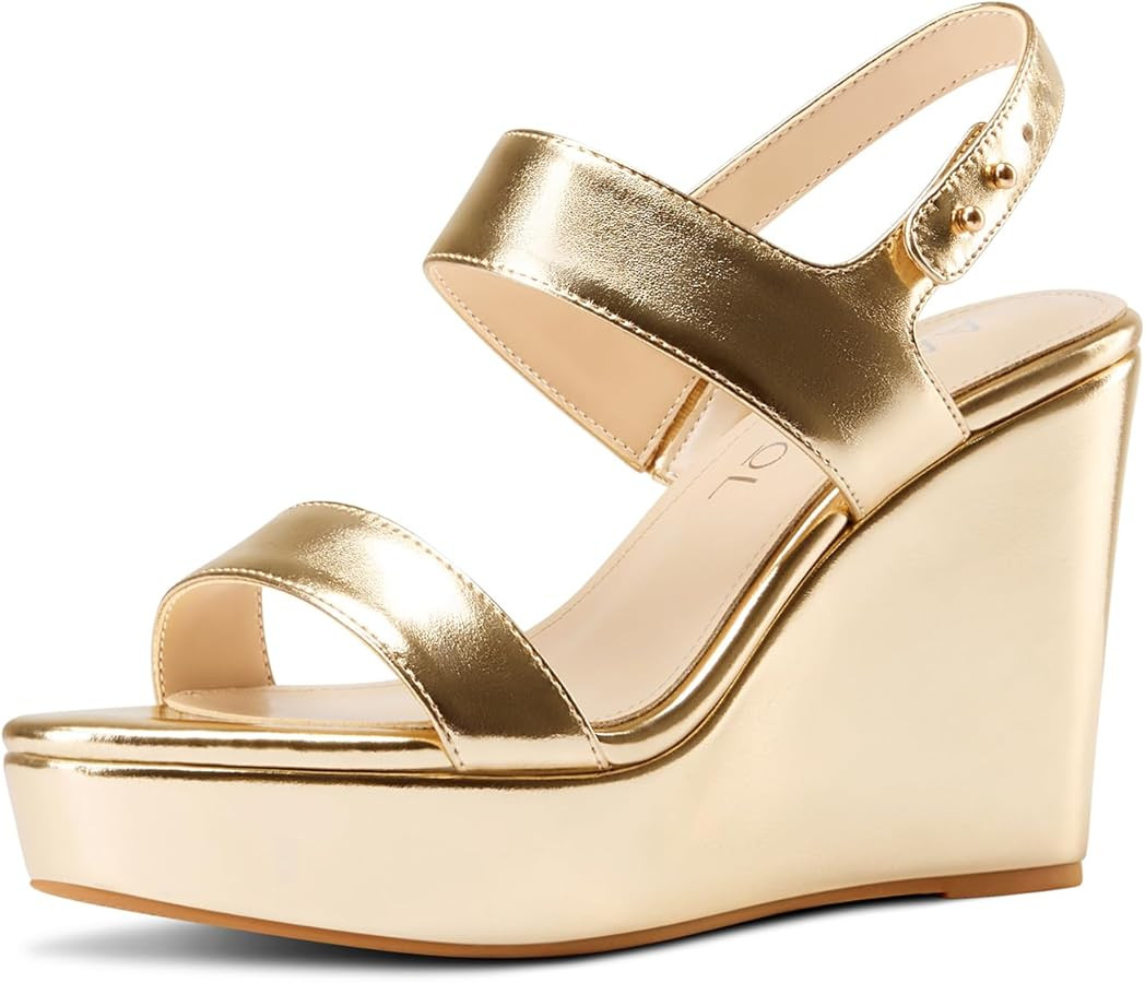 Aachcol Womens Ankle Strap Platform Wedge Sandals Open Toe High Heel Wedges Party Dress Summer Sh... | Amazon (US)