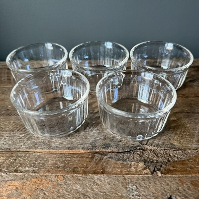 Set Of 5 Arcuisine France Clear Glass Ramekins | eBay US