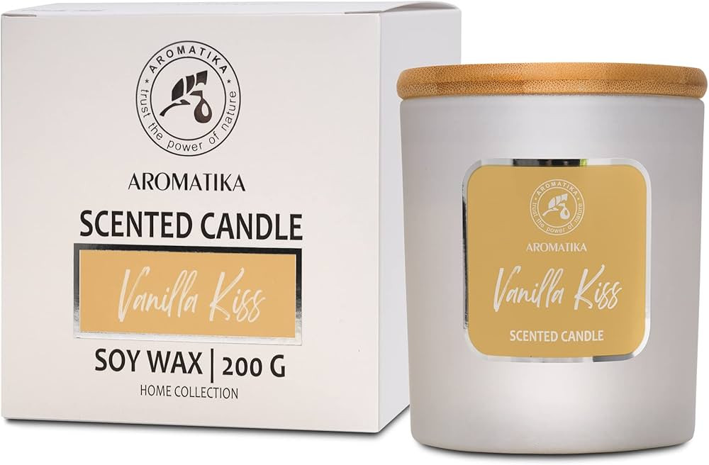 Scented Candle Vanilla Kiss - Aromatherapy Candle - Soywax Candle with Vanilla Extract - Up to 45... | Amazon (US)