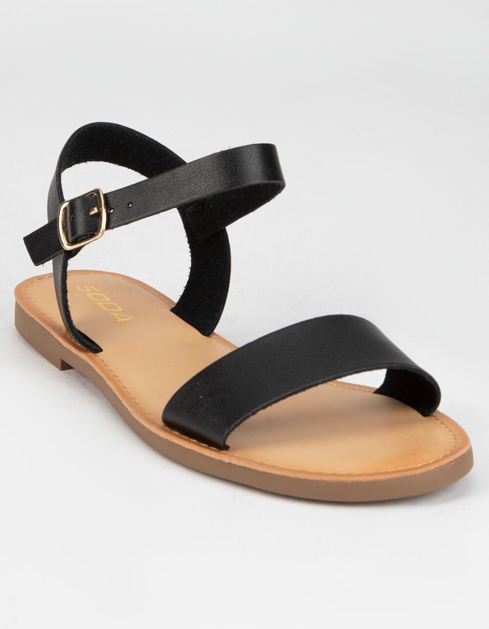 SODA Ankle Strap Black Sandals | Tillys