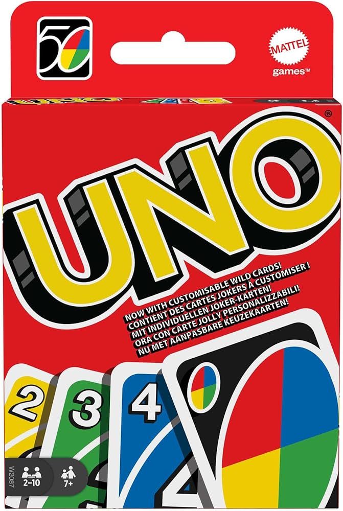 UNO - Classic Colour & Number Matching Card Game - 112 Cards - Customizable & Erasable Wild - Spe... | Amazon (US)