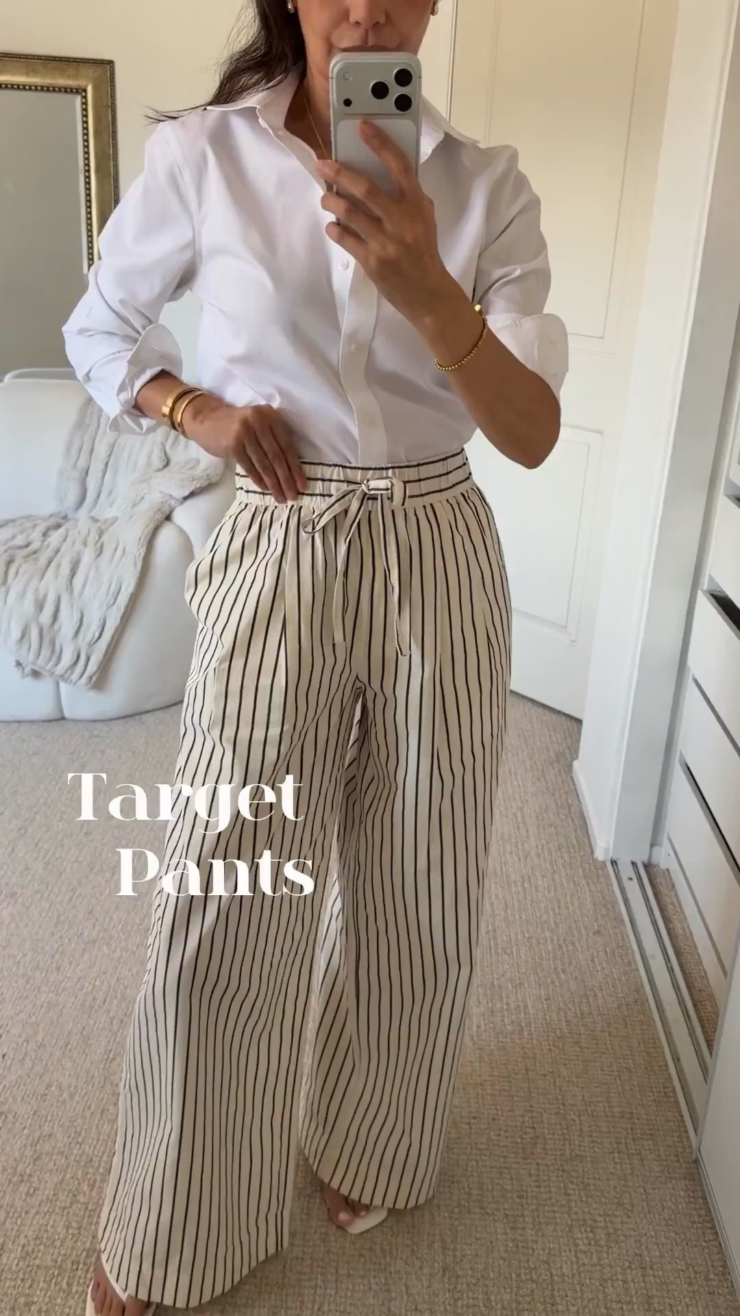 Target striped pants 🤎 Such a good Target find! These striped pants are made with recycled cotton and have that easy, relaxed look that’s perfect for casual everyday outfits. And yes—they have POCKETS! 🙌

I love them styled with a simple tank, tee or button-down for an effortless, elevated look.

➡️ Wearing size XS
➡️ Available in sizes XS–3XL
➡️ Made with recycled cotton
➡️ They have pockets!

➡️ My Body dimensions
Bra: 32C (81 cm)
Waist: 26” (66 cm)
Hips: 38” (96.5 cm)
Height: 5’7” (170 cm)

Target striped pants | Target pants | Target finds | striped pants | cotton pants | pants with pockets | casual pants | relaxed pants | Target fashion | affordable fashion | casual chic outfit | everyday outfit | transitional outfit | Target style

#TargetFinds #TargetStyle #StripedPants #LTKFinds

#LTKgrwm #LTKootd #LTKOver40