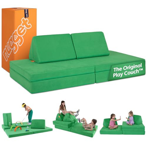 Nugget - The Original Play Couch for Kids - Modular Foam Children's Sofa for Playroom, Imagination, & Creative Open Ended Play - Washable & Convertible Playroom Furniture, Fairway | Amazon (US)