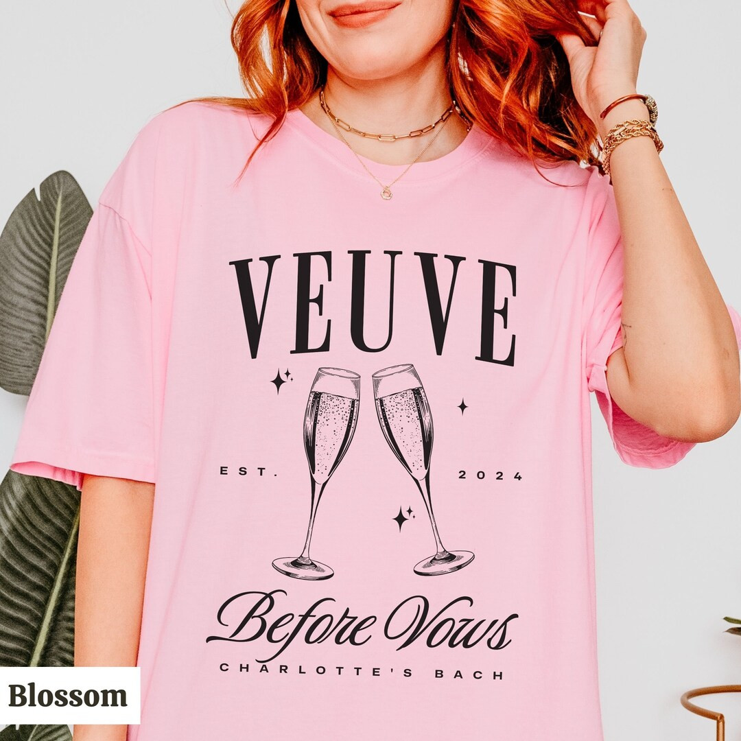 Veuve Before Vows Comfort Colors Bachelorette Shirts Custom Veuve Party Rendezveuve Last Rendez V... | Etsy (US)