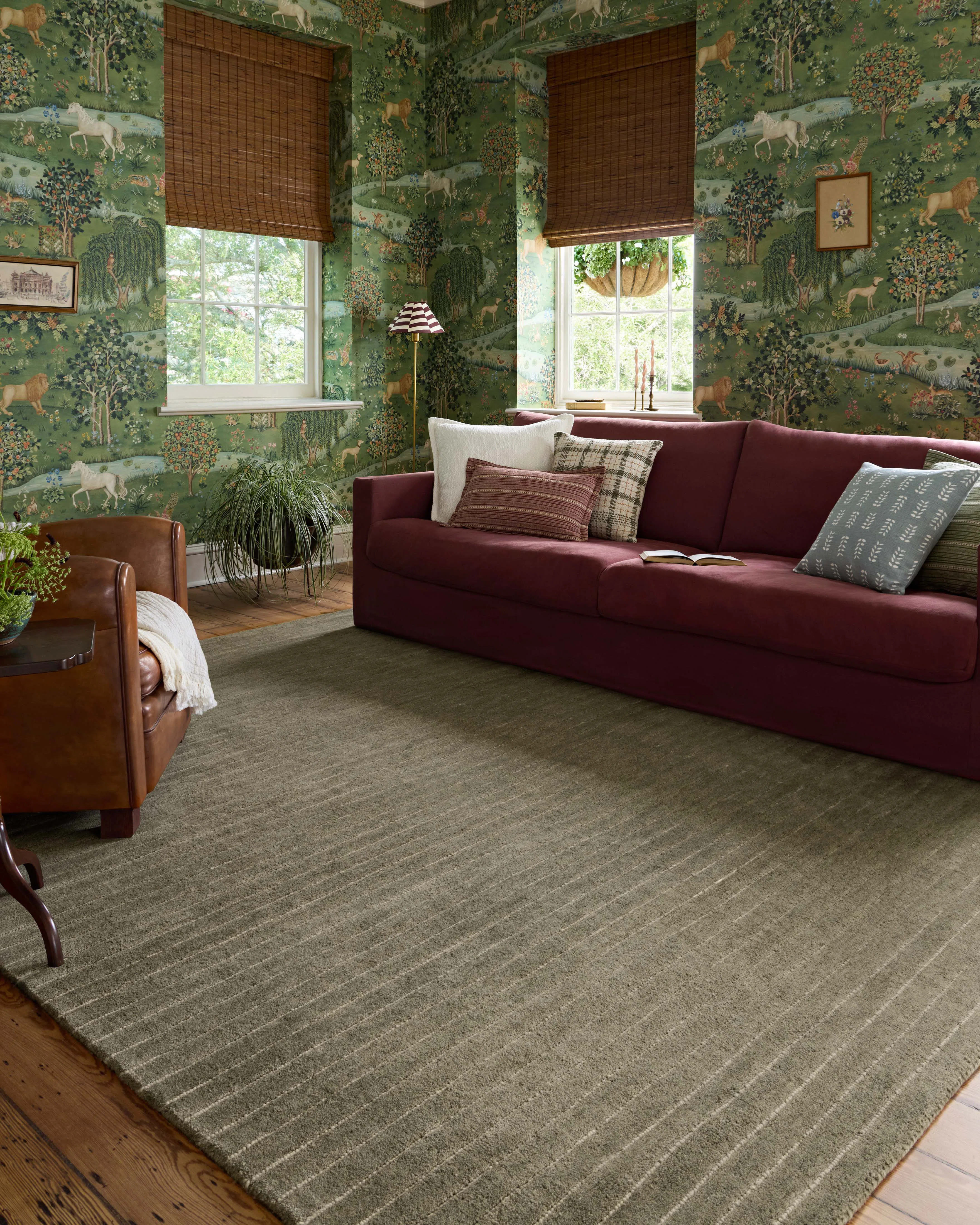 Chris Loves Julia x Loloi Henry Olive / Ivory Area Rug | Wayfair North America