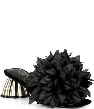 Dahlia Flower Ornament Banded Slide Sandals | Dillard's