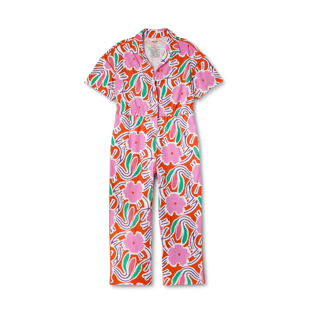 Kids' Adaptive Short Sleeve Flower Groove Red Jumpsuit - DVF for Target | Target
