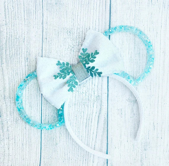 Snowflake Minnie Ears Hoop Minnie Ears Resin Minnie Ears | Etsy | Etsy (US)