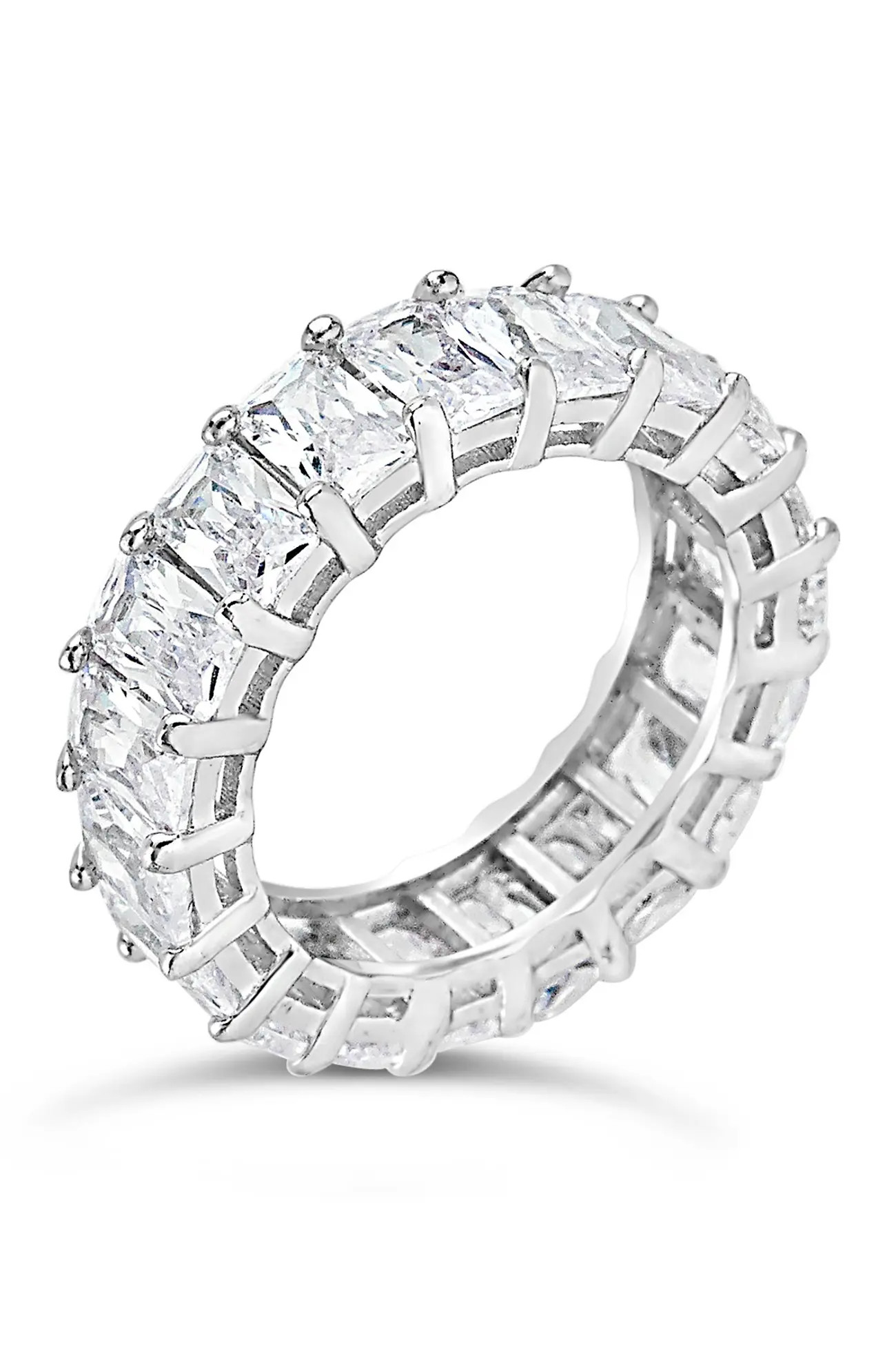 Sterling Forever | Sterling Silver Emerald CZ Eternity Band | Nordstrom Rack | Nordstrom Rack