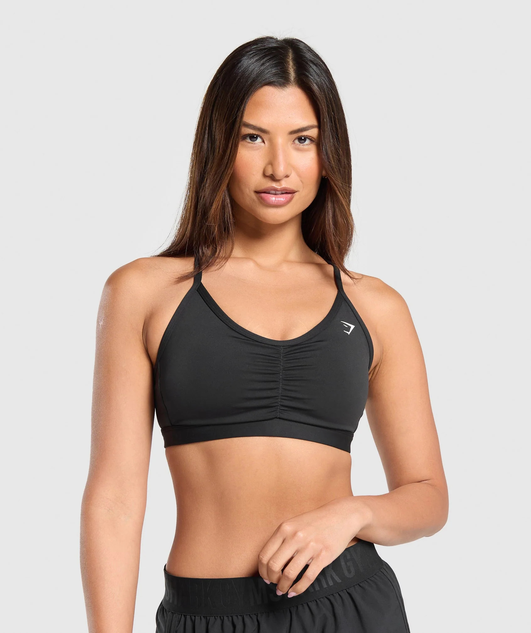 Gymshark Ruched Sports Bra - Black | Gymshark US
