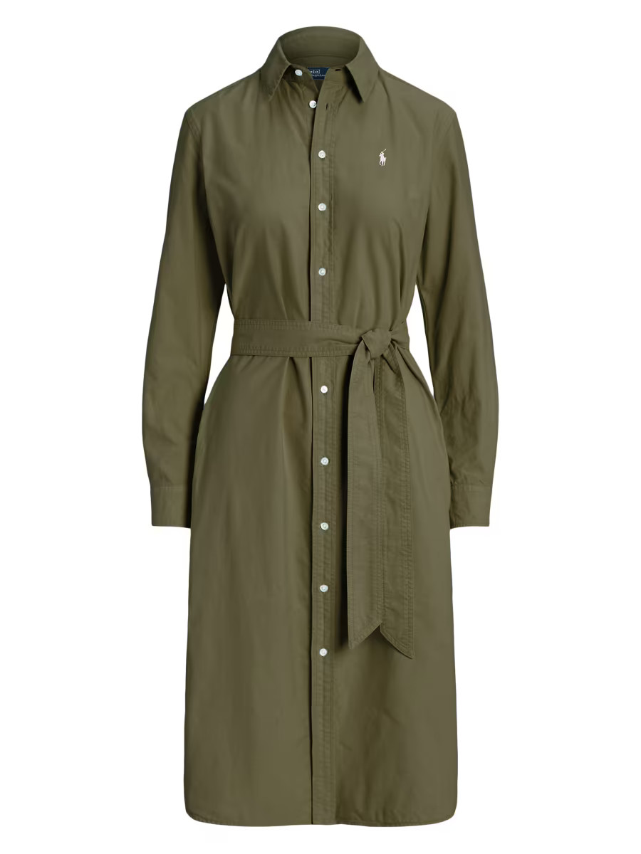 Oxford Cotton Belted Shirtdress | Saks Fifth Avenue