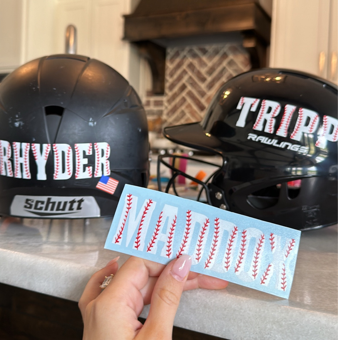Baseball boys helmet name stickers bat baseball bag sports 

#LTKkids #LTKSeasonal