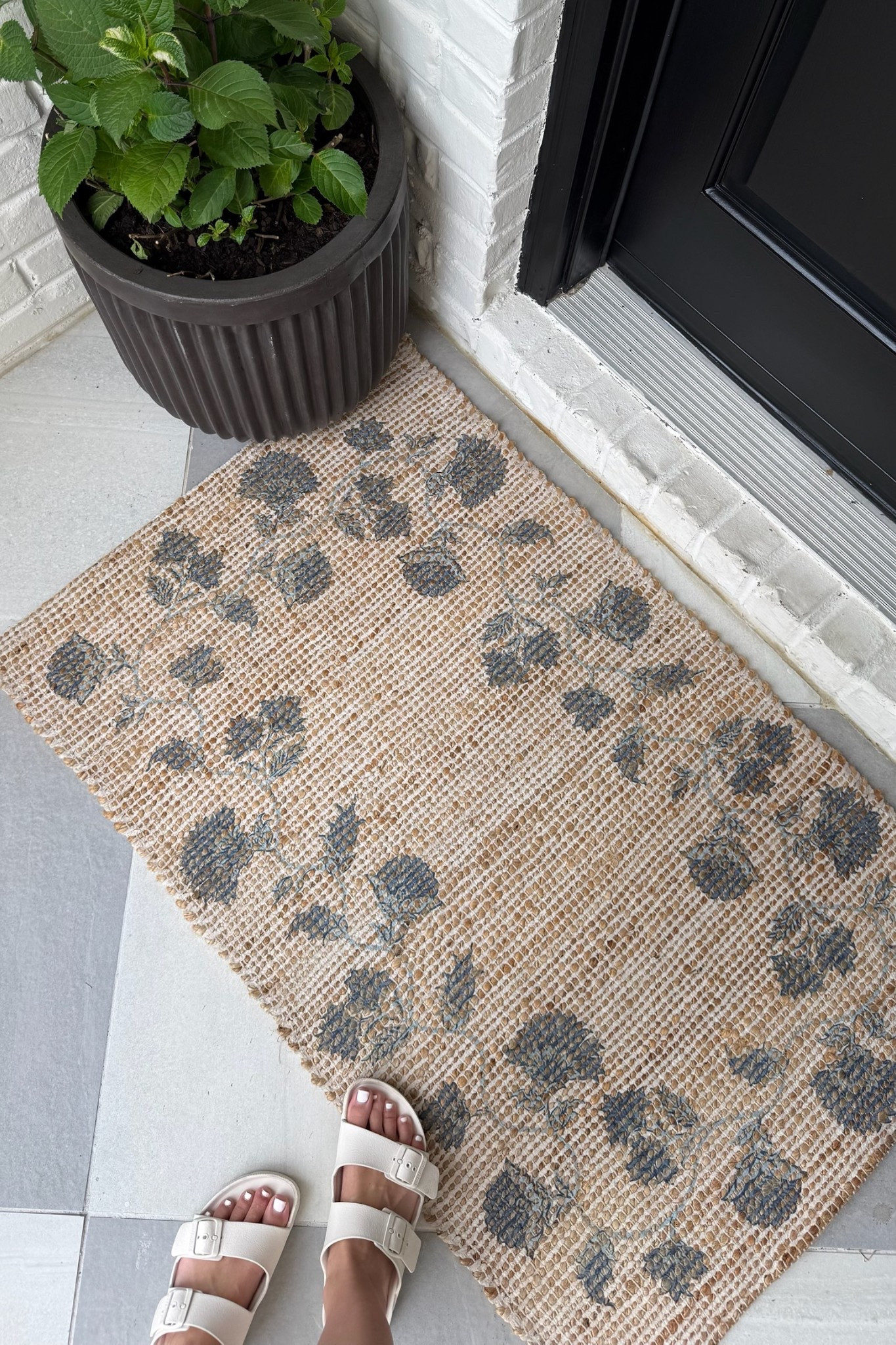 How beautiful is this rug?? It’s not an outdoor rug but I’m willing to take the risk. If you love her too I recommend buying while you can because this collection is typically sold out  