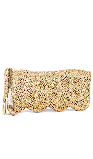 Avon Clutch in Natural & Gold | Revolve Clothing (Global)