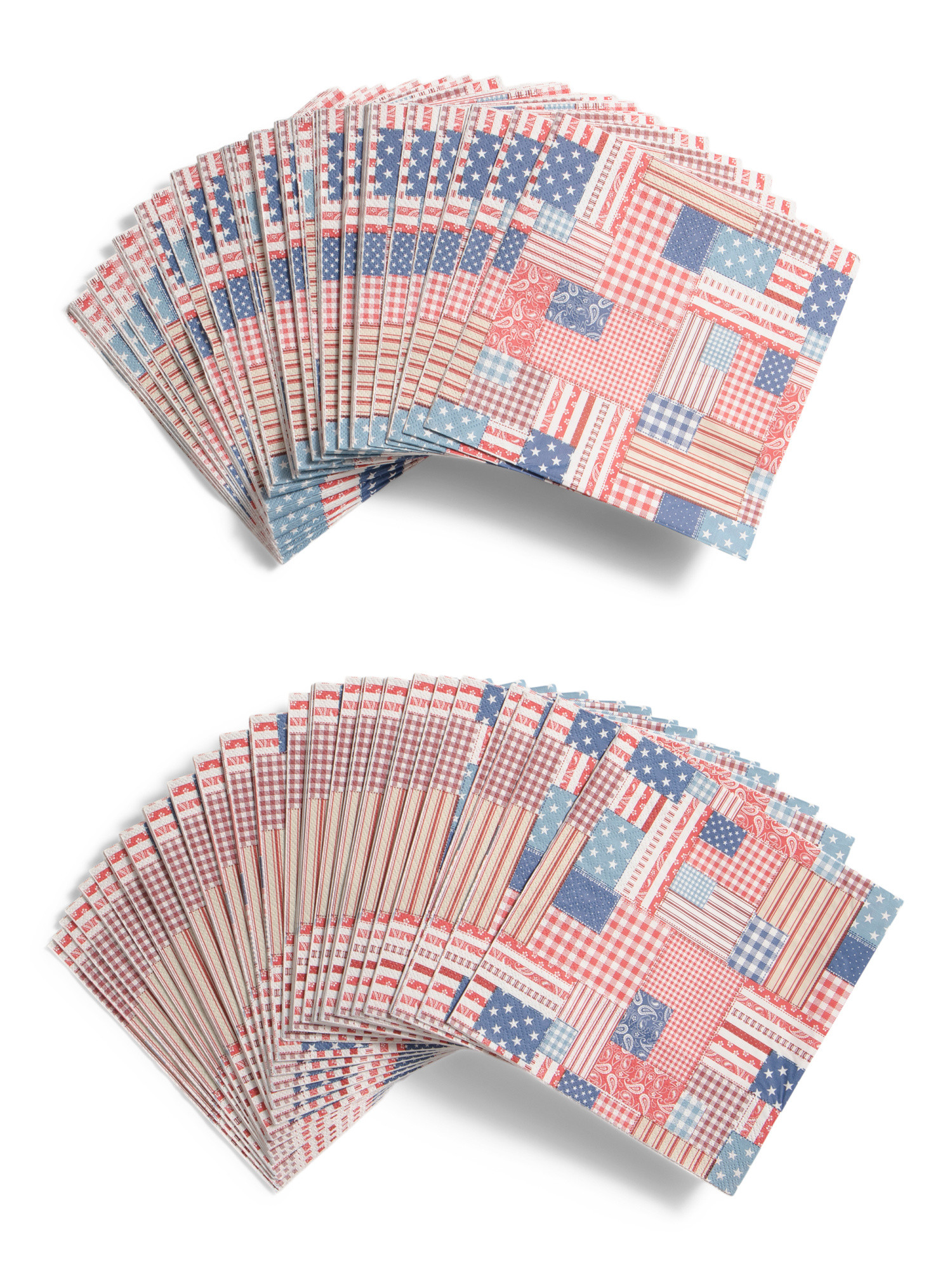 Set Of 2 40pc Flag Quilt Lunch Napkins | TJ Maxx