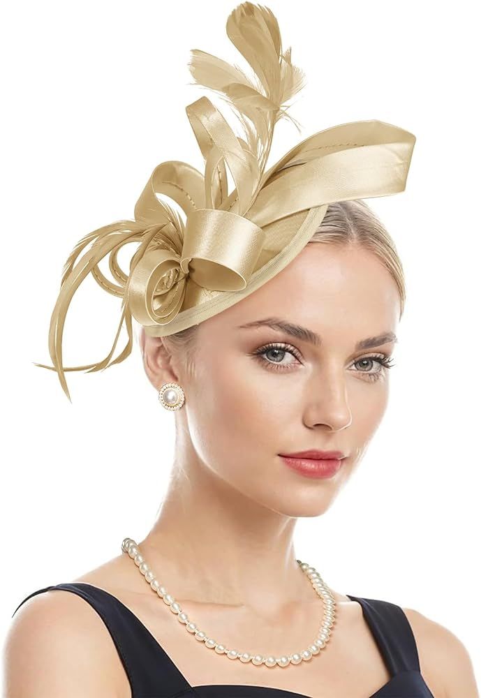 Fascinators Hats for Women Kentucky Derby Hats Tea Party Hats Flower Wedding Church Headband Hair... | Amazon (US)