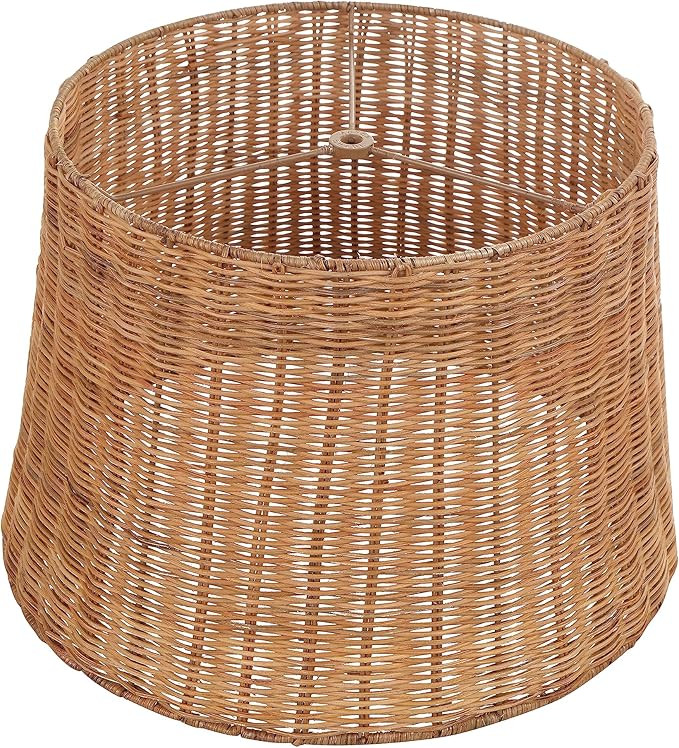 Aspen Creative 32993, Handwoven Empire Spider Lamp Shade, Natural Rattan, 13" Top x 16" Bottom x ... | Amazon (US)