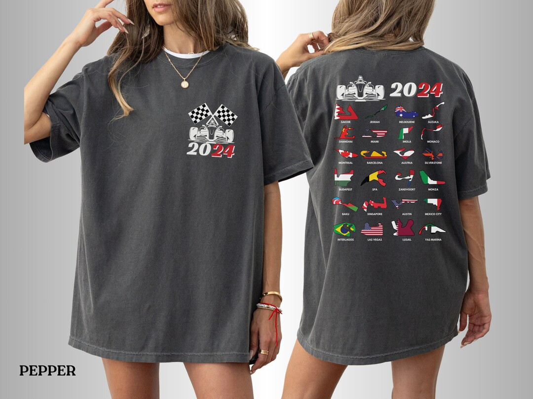 2024 Formula One Season T-shirt, F1 Car Tee, F1 Merch Tshirt, Pit Lane Tshirt, F1 Racing Fan Gift... | Etsy (US)
