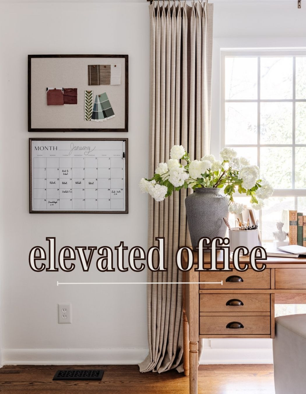 Elevated office essentials 

Desk, flowers, calendar 

#LTKHome