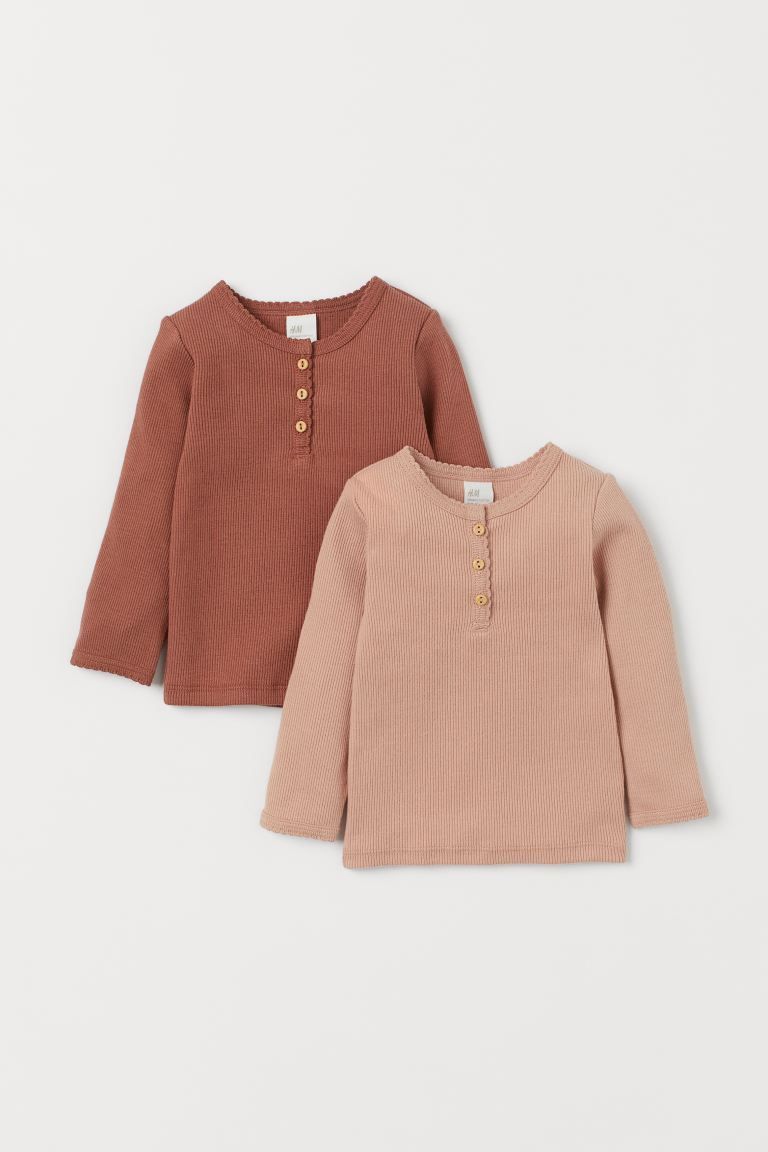 2-pack Long-sleeved Tops | H&M (US + CA)