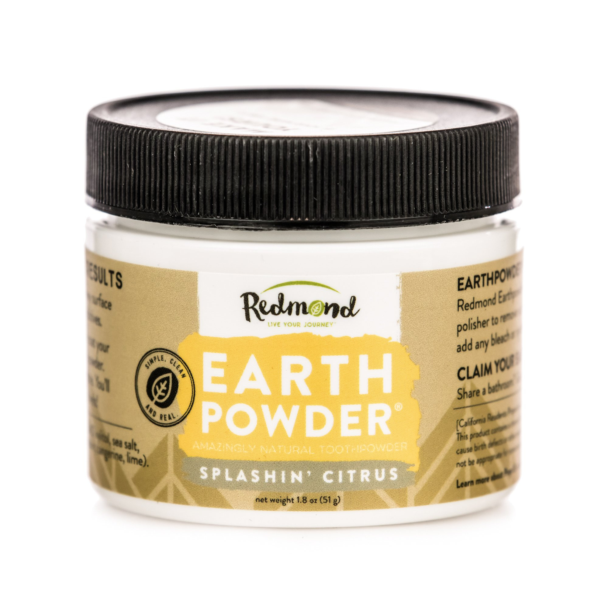 REDMOND Earthpowder - All Natural Tooth and Gum Powder Bentonite Clay, Vegan Non-Fluoride Non GMO... | Amazon (US)