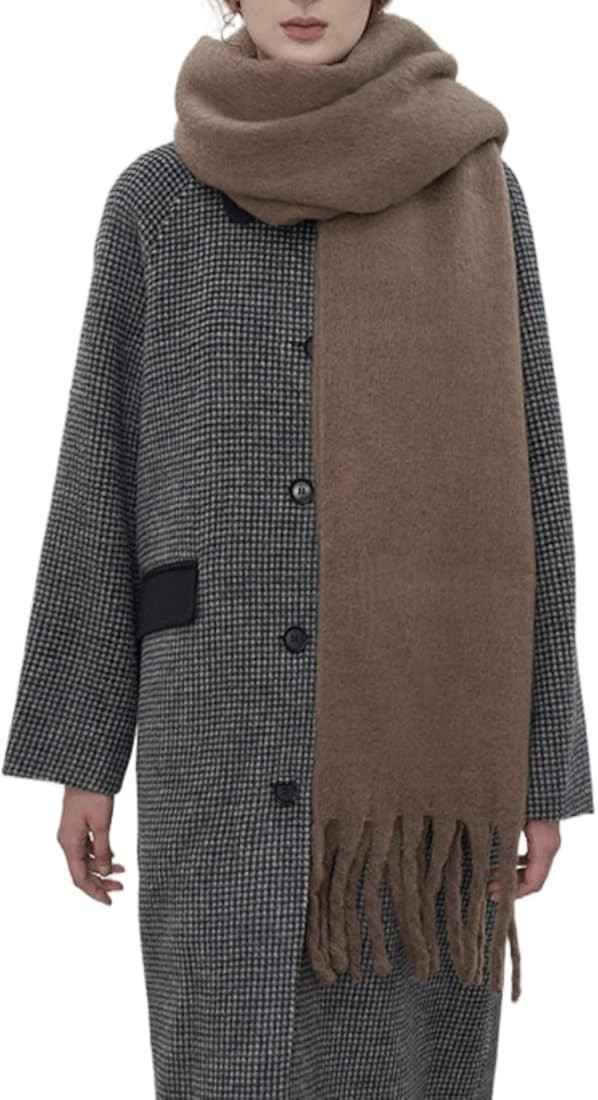 Women Cashmere Feel Scarf, Soft Warm Winter Scarf for Cold Weather, Christmas Blanket Scarves Pas... | Amazon (US)