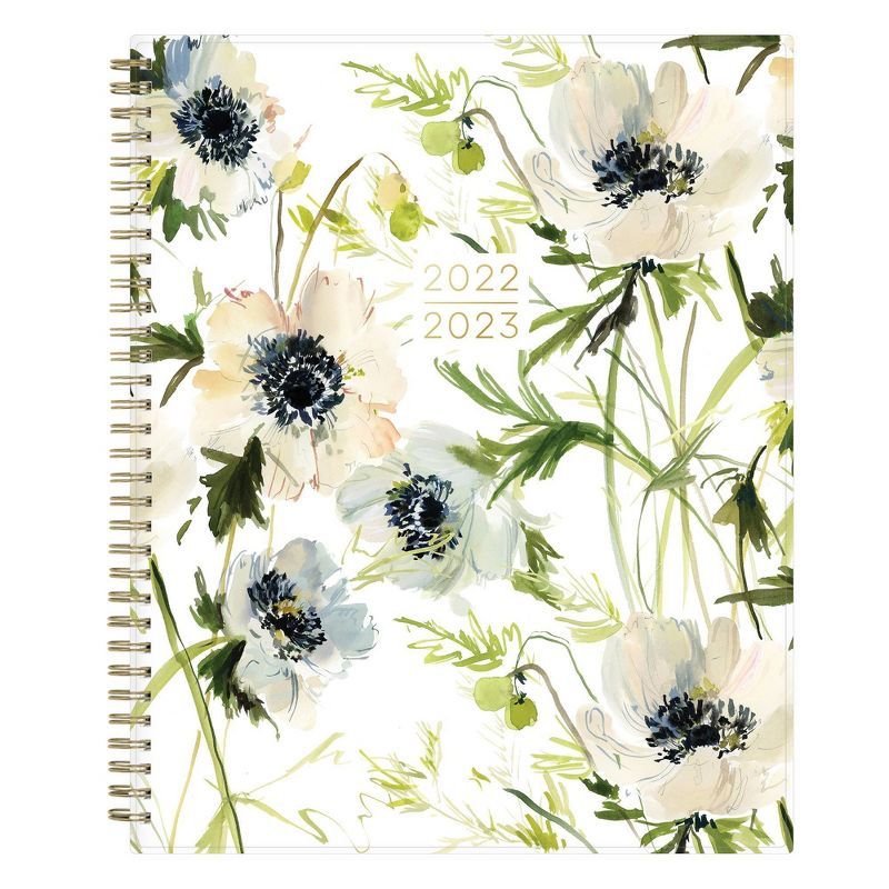 2022-23 Academic Planner Weekly/Monthly Printed 8.5"x11" Anemones - Kelly Ventura for Blue Sky | Target