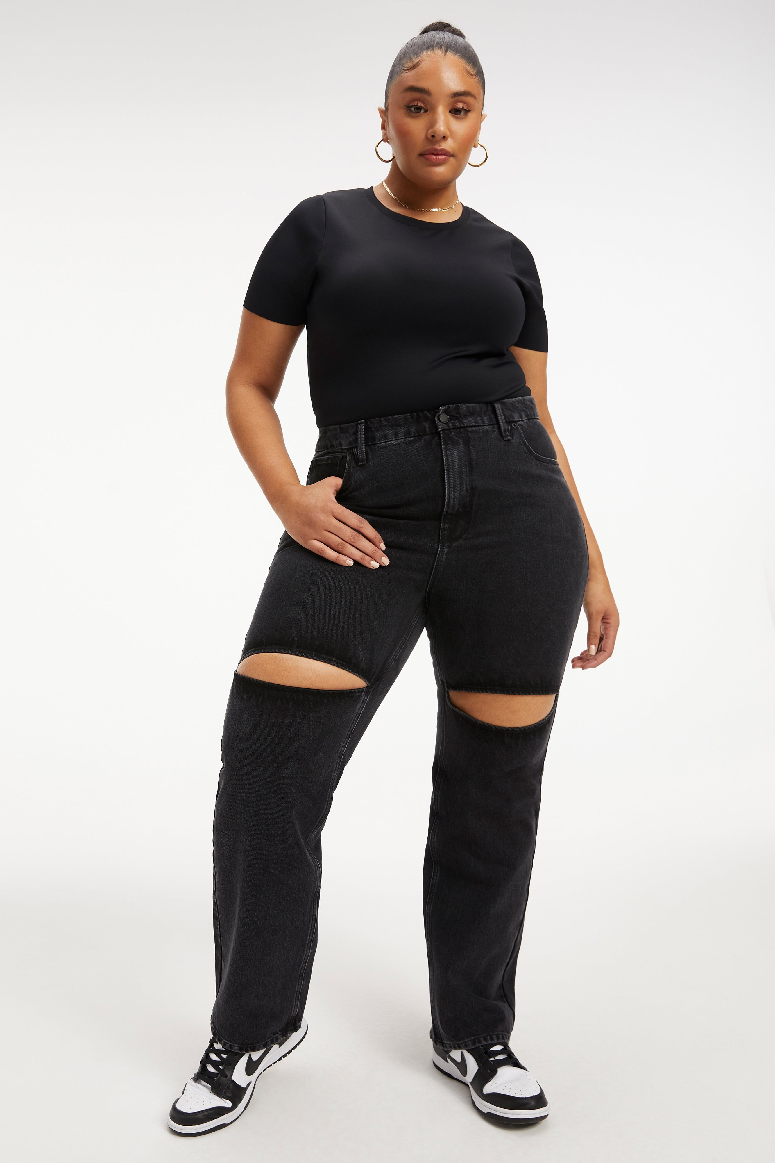 GOOD '90S W/ THIGH SLITS | BLACK268 | Good American