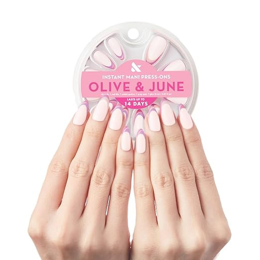 Olive & June Instant Mani Press On Nails (Glue) | 42 Fake Nails, 21 Sizes | Non-Toxic, Long-Lasti... | Amazon (US)