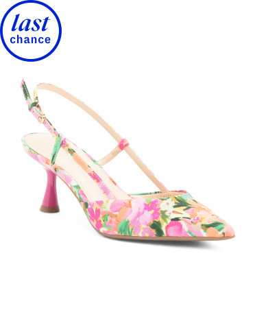 Rindy Floral Slingback Kitten Heels | Women's Shoes | Marshalls | Marshalls