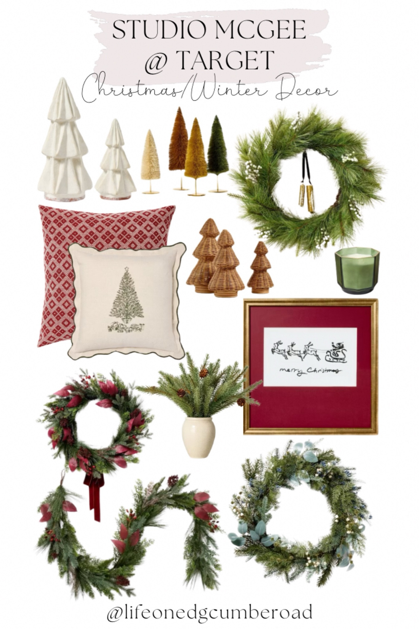 Christmas wreath, cozy throw pillow, Christmas decor, wreath, studio McGee #LTKcyberweek 

#LTKHoliday #LTKHome #LTKSeasonal