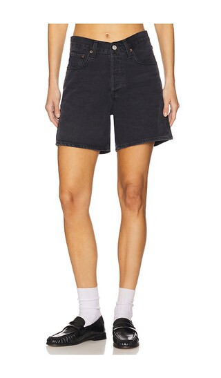 AGOLDE V-waist Short in Black. - size 25 | Revolve Clothing (Global)