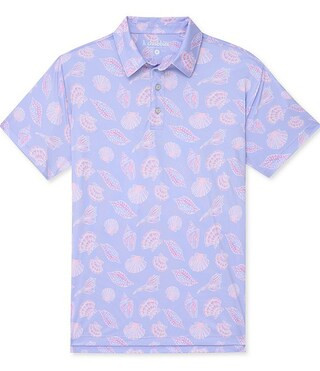 Coordinating Shell Yeah Short Sleeve Performance Knit Polo | Dillard's