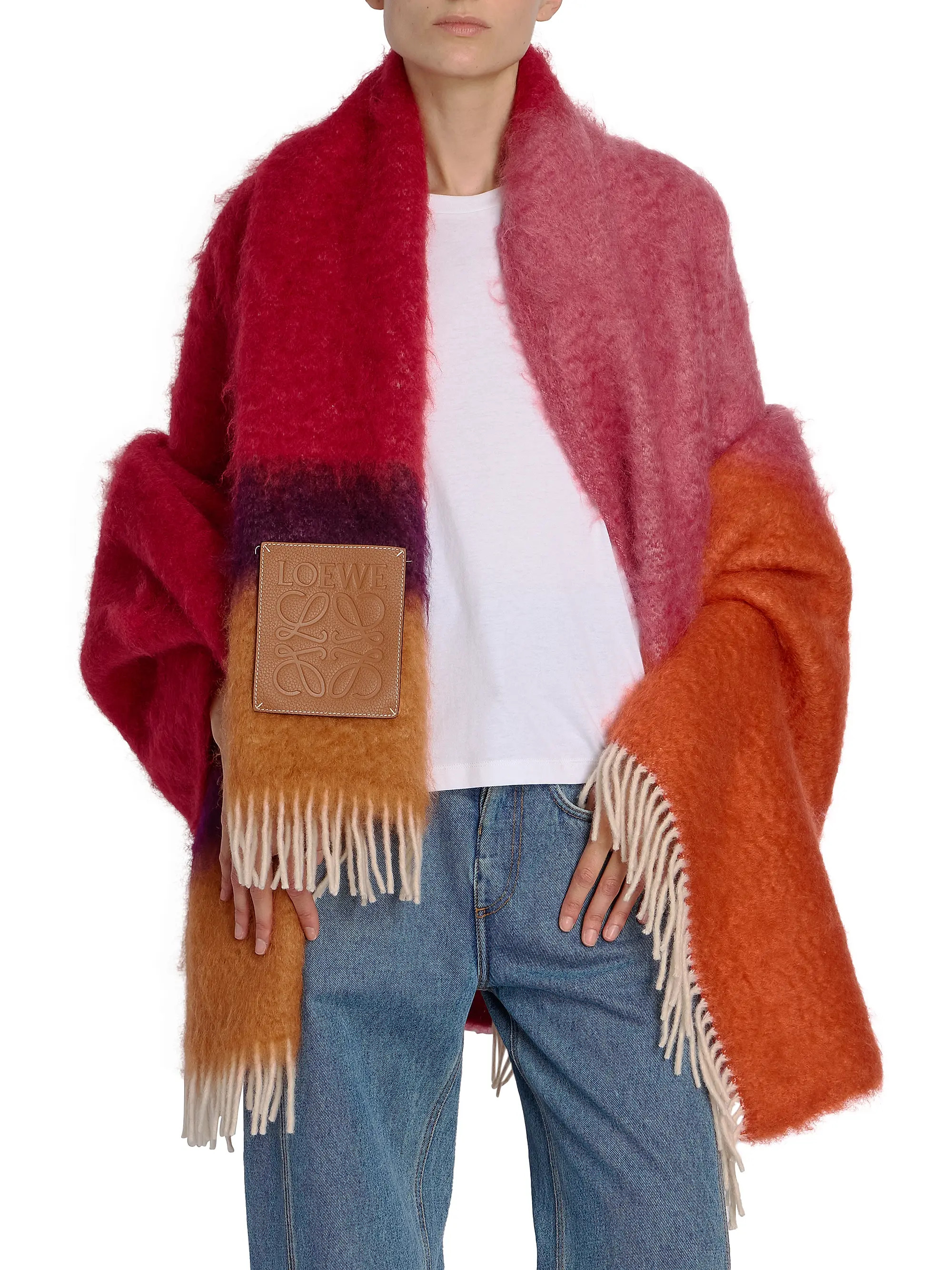 Striped Mohair-Blend Blanket Scarf | Saks Fifth Avenue