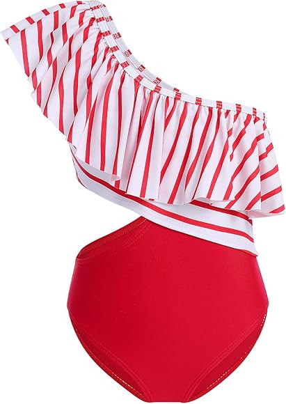 Girls Sunflower Two Piece Bikini Swimsuit Ruffle Flounce Crop Top High Waisted Bathing Suit Tankini  | Amazon (US)