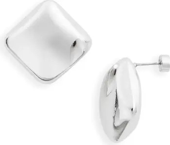 Puffed Square Button Stud Earrings | Nordstrom