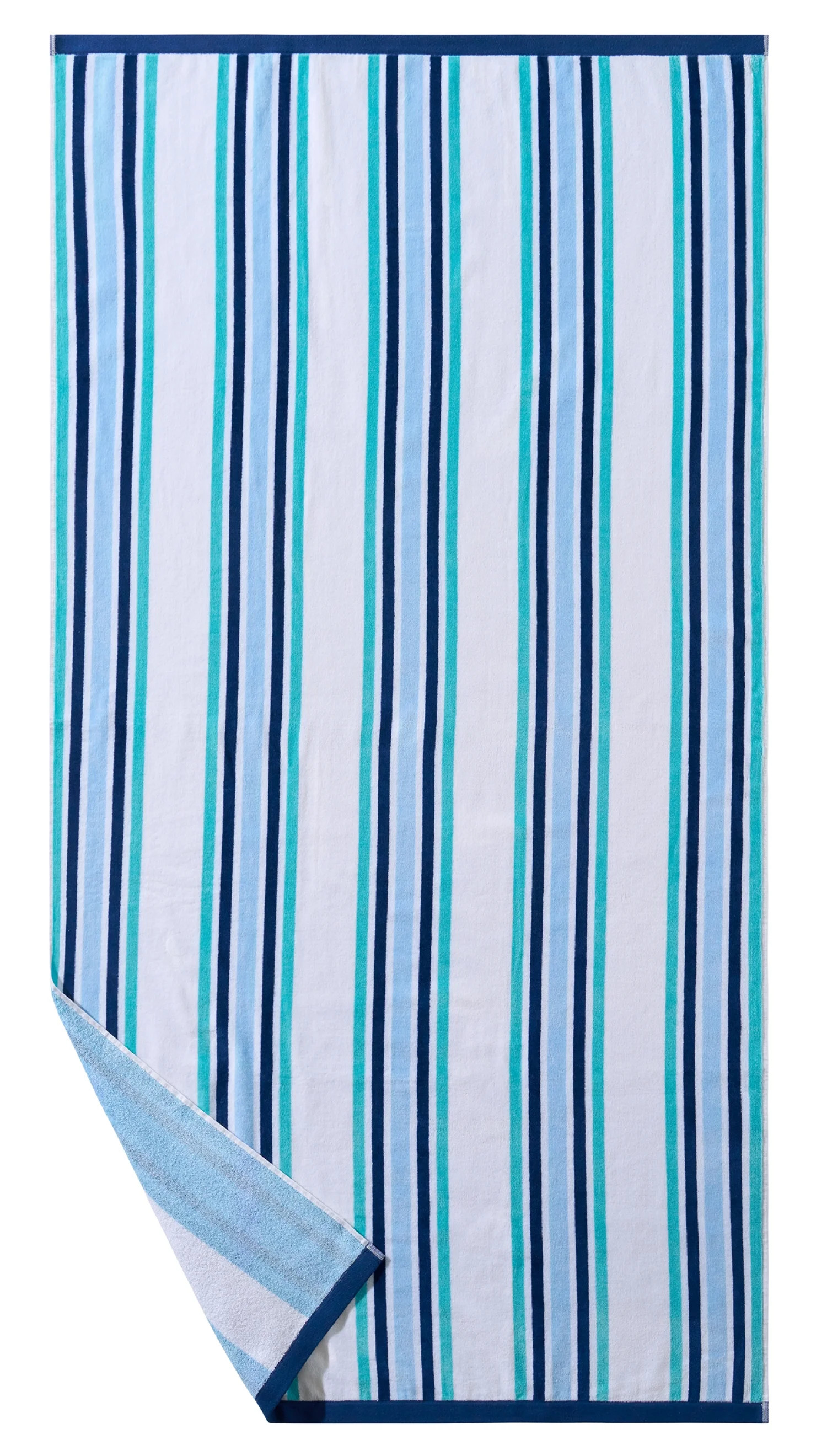 Better Homes & Gardens Cabana Stripe Oversized Beach Towel, 72" x 38", Blue | Walmart (US)