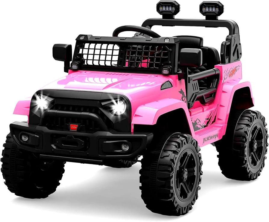 Hetoy Ride on Truck Car 12V Kids Electric Vehicles with Remote Control Spring Suspension, LED Lig... | Amazon (US)