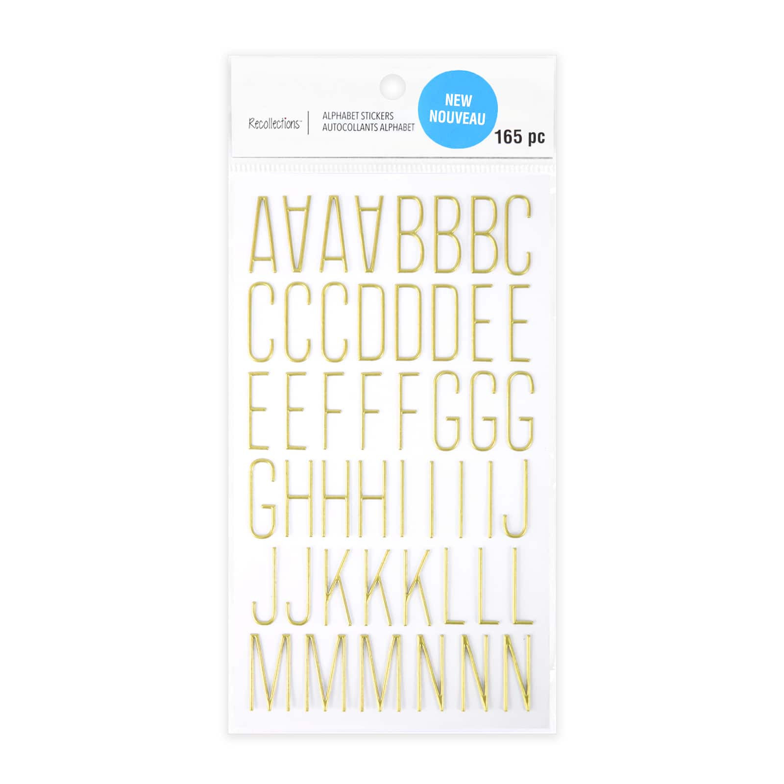 Gold Puffy Modern Alphabet Stickers by Recollections™ | 1" | Michaels® | Michaels Stores