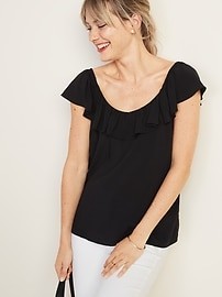 Ruffled V-Neck Blouse for Women | Old Navy US