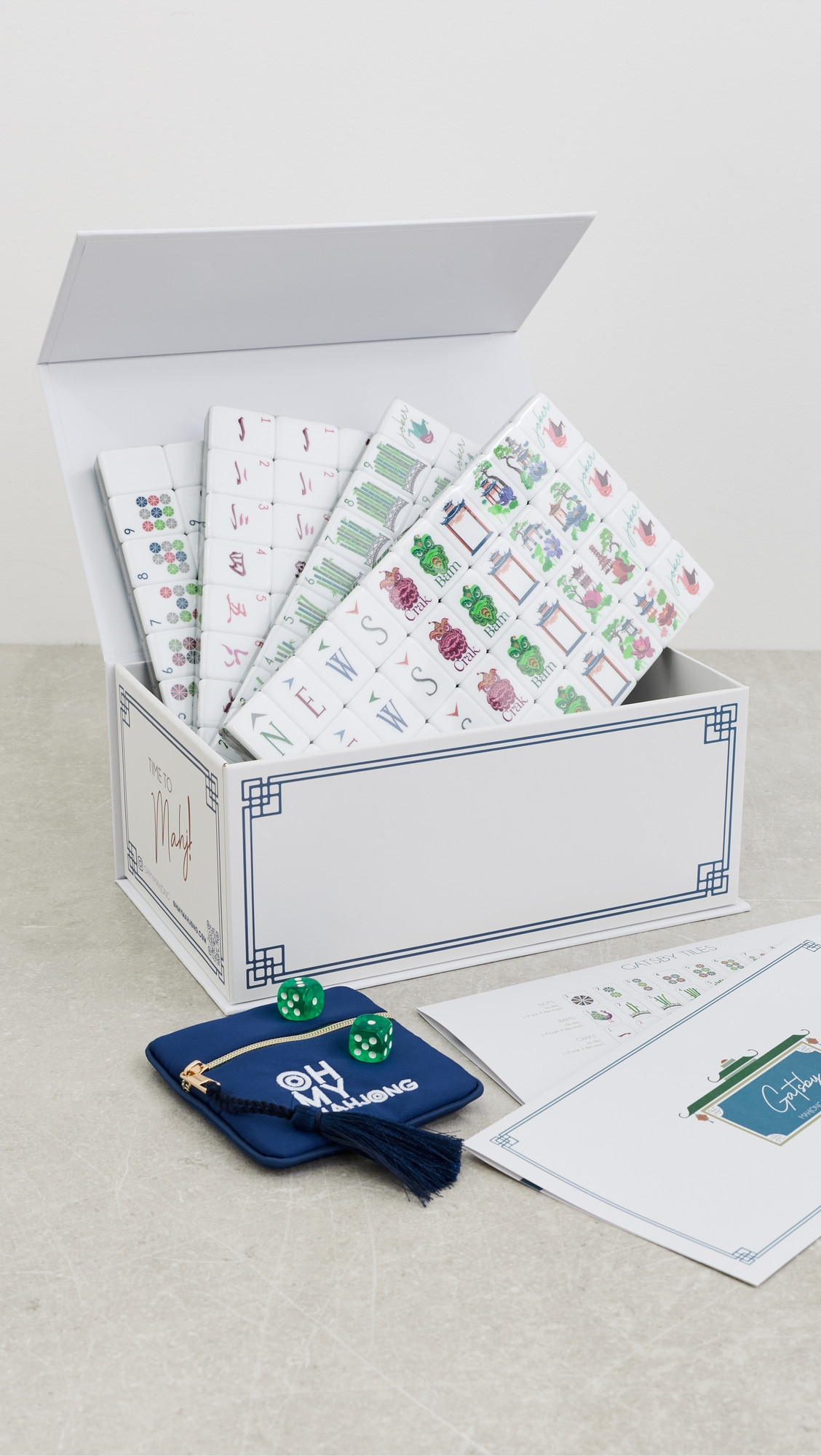 Oh My Mahjong Gastby Tiles Gatsby Navy One Size | Shopbop