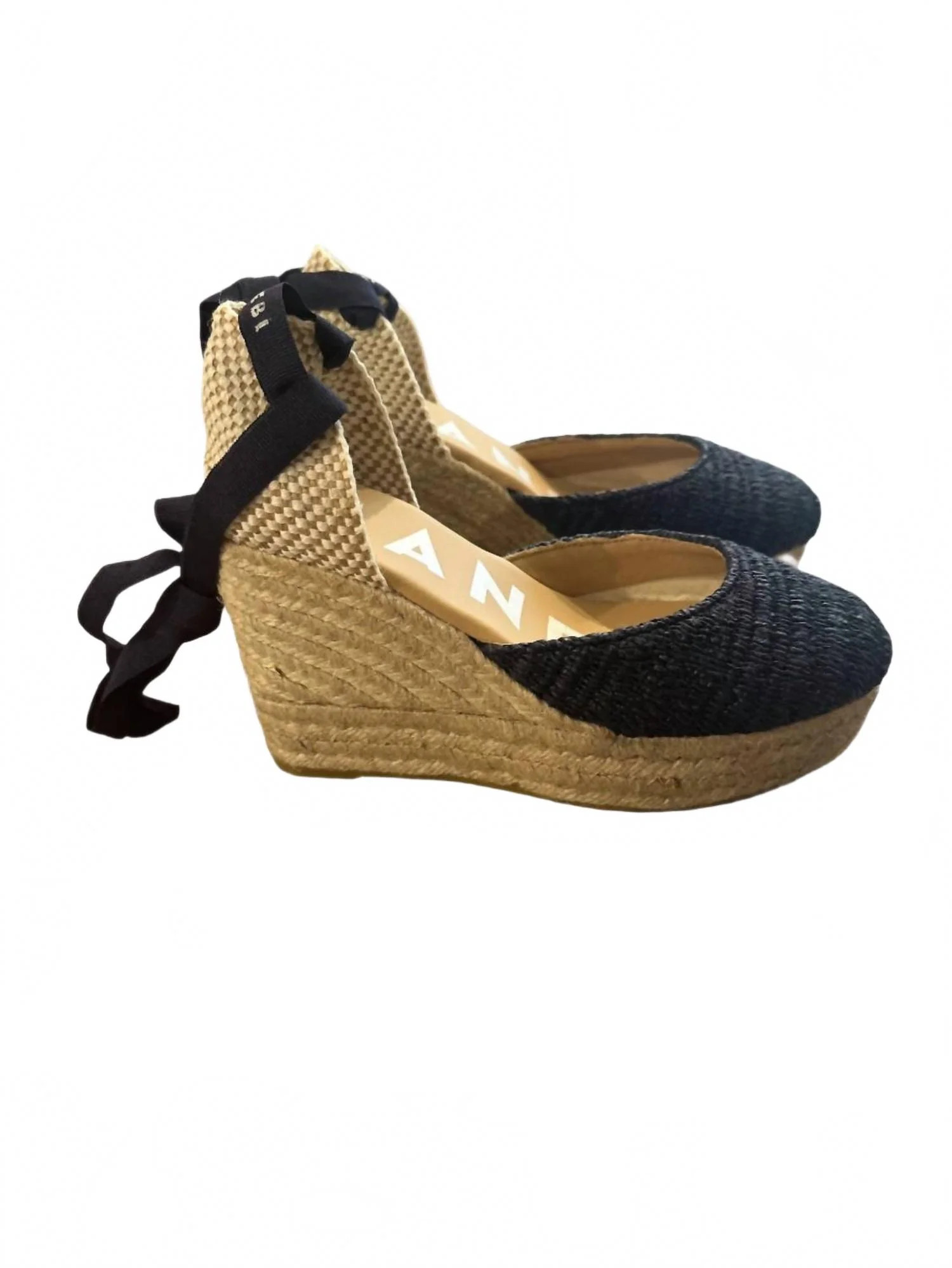 Women's Wedge Espadrilles In Navy Blue | Shop Simon